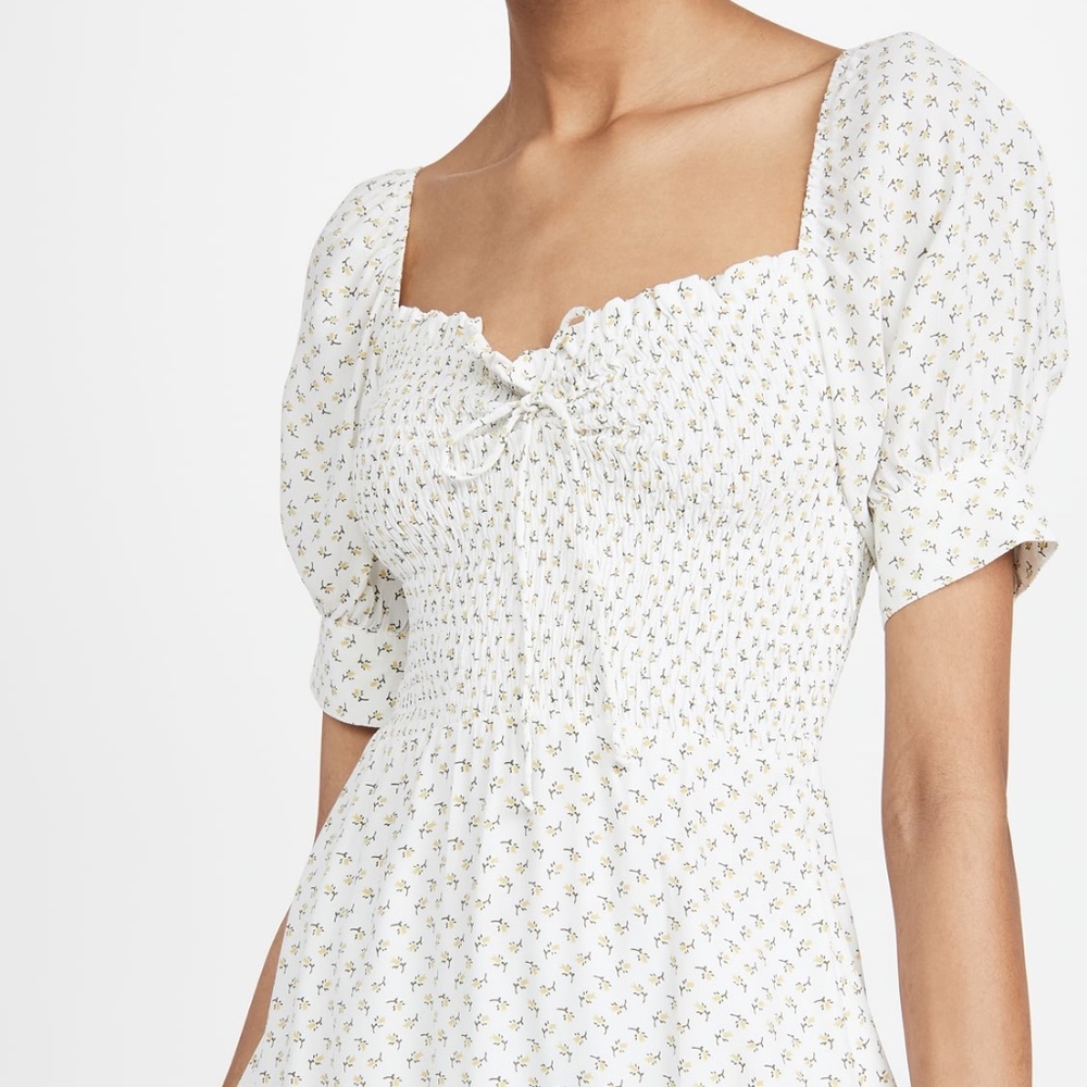 Brand New Shopbop/Faithfull the Brand White Floral Mini Dress, Size L